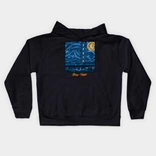 a mosque amidst the stars Kids Hoodie